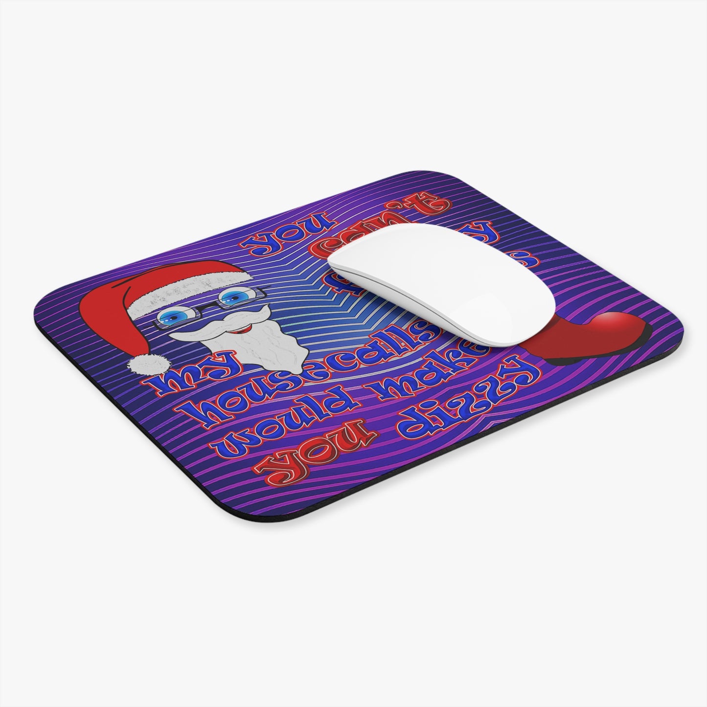 santa's shoes - Mouse Pad (Rectangle) (purple wave)