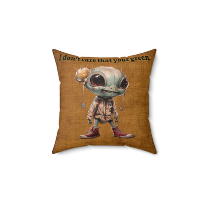 I don't care that your grey - Spun Polyester Square Pillow - (dichromatic brown papyrus)