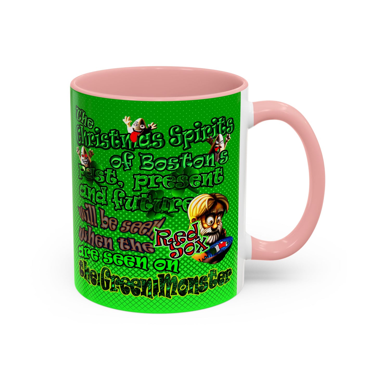 christmas spirits of boston - Accent Mug (logo green)