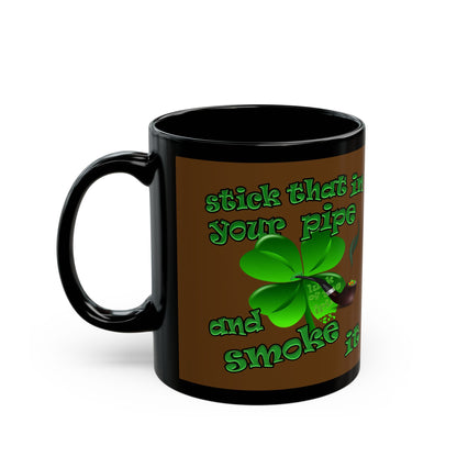 celtics logo - Black Mug (brown)