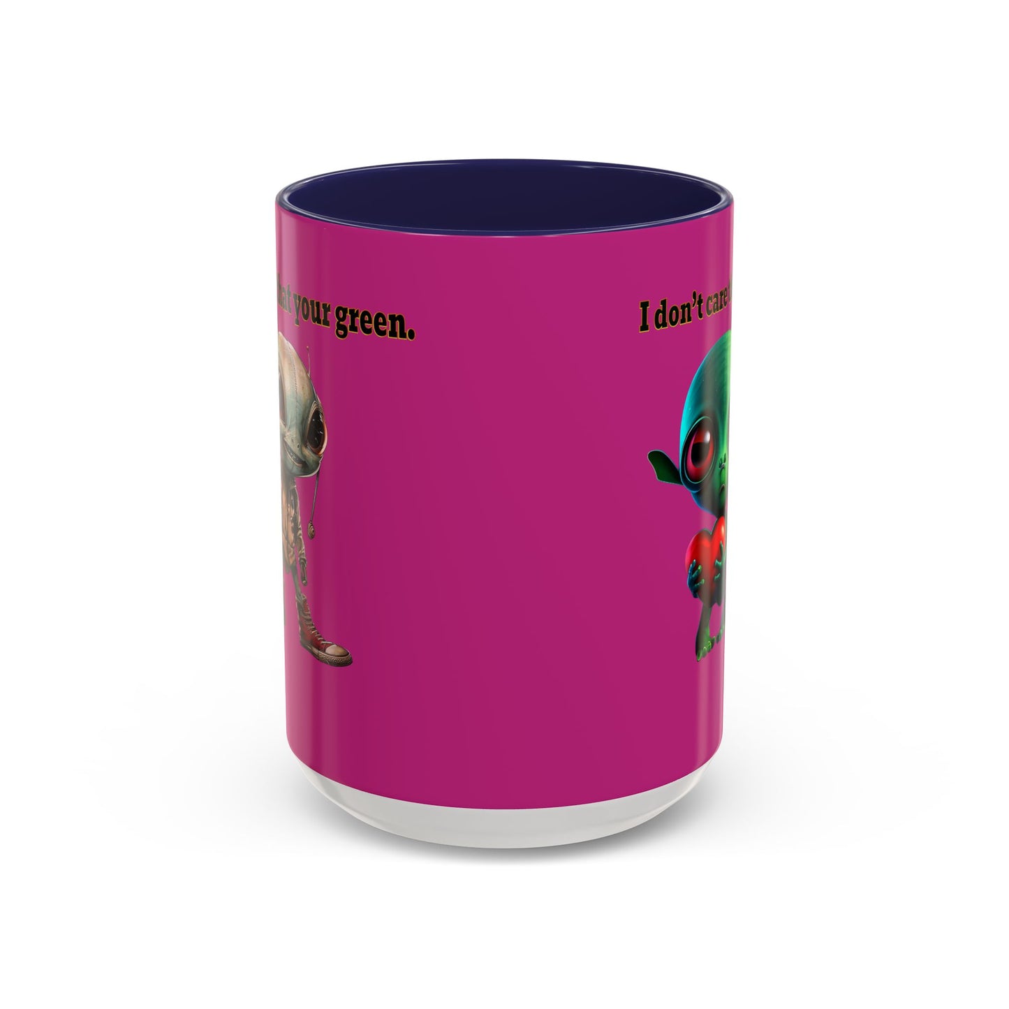 I don't care that your grey - Accent Mug (pink)
