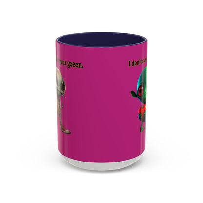I don't care that your grey - Accent Mug (pink)