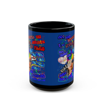 drop the beat - Black Mug (dark blue)