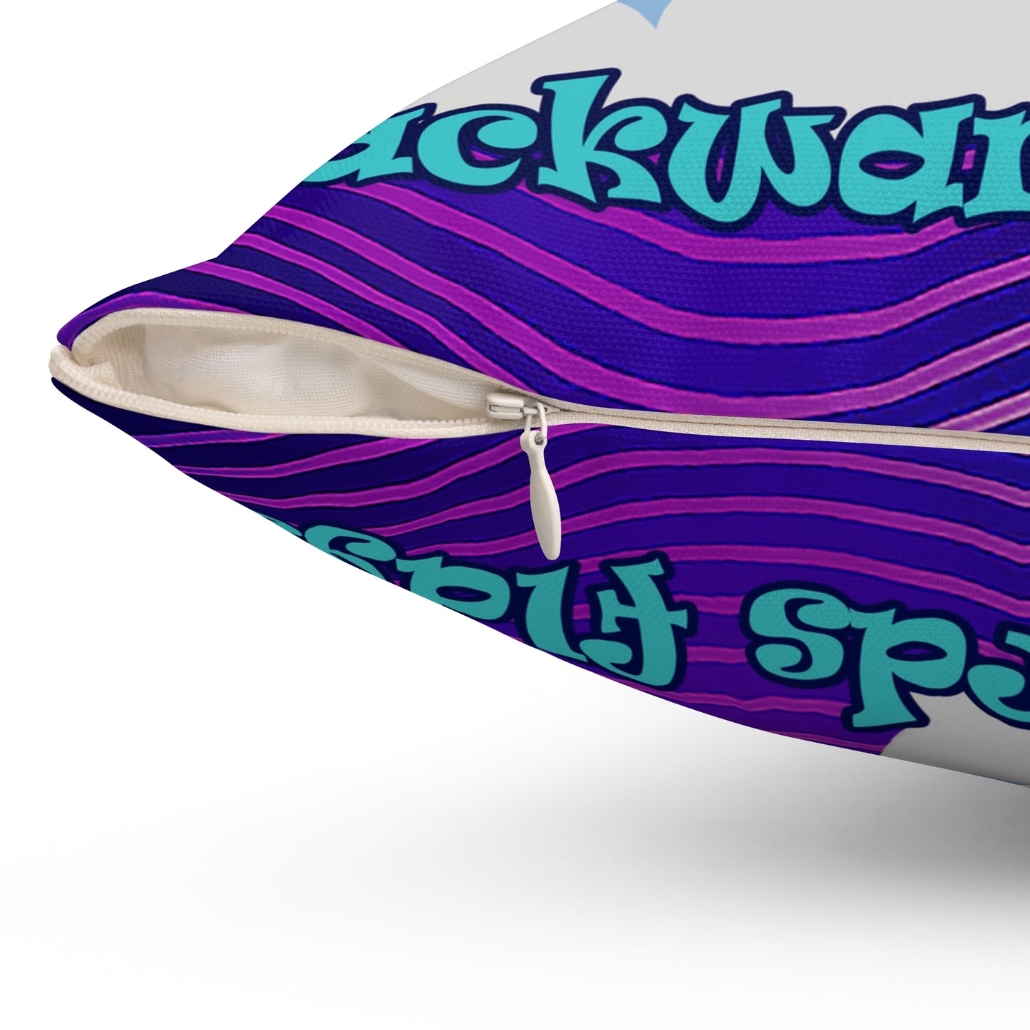 shoot for the stars - Spun Polyester Square Pillow - (purple wave)