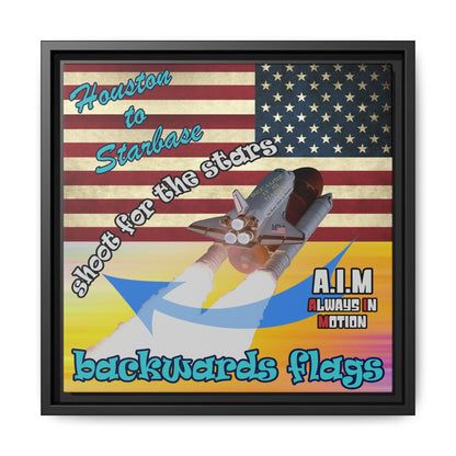 shoot for the stars - framed canvas art (color blur)