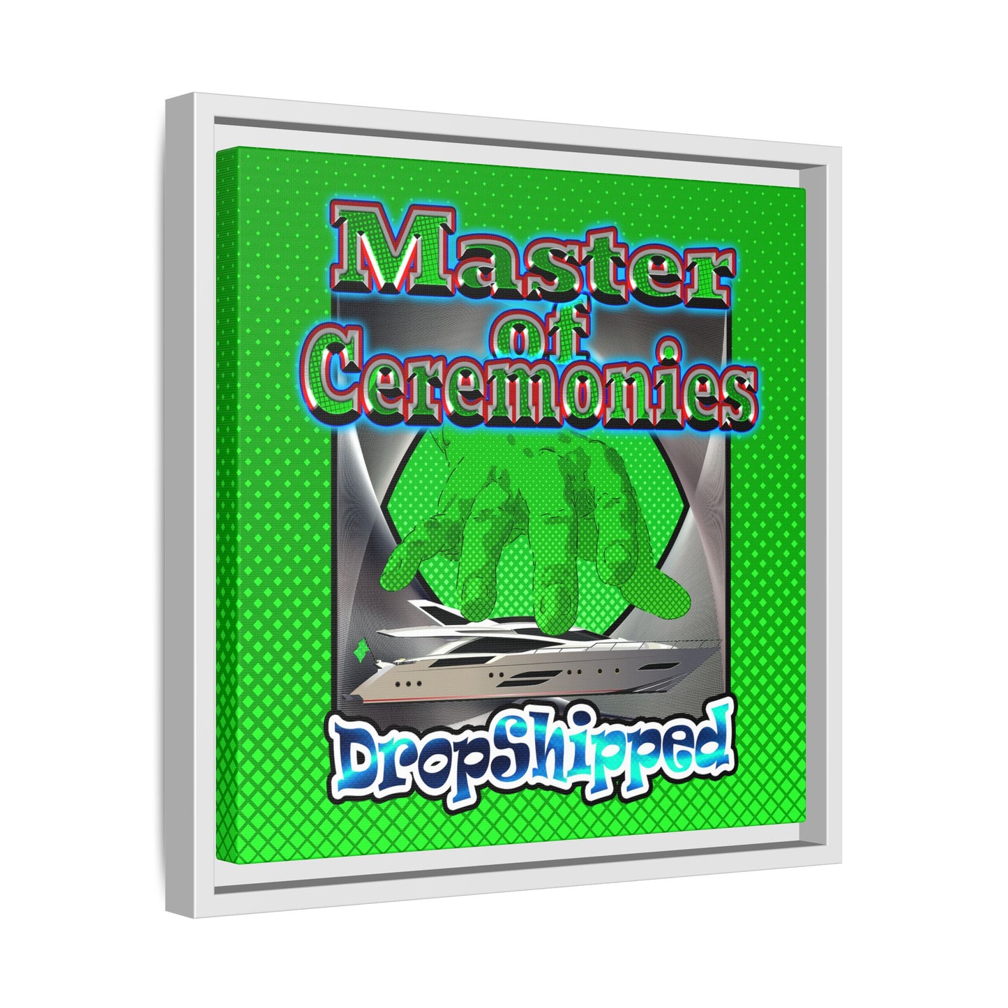 logo - framed canvas art (logo green)