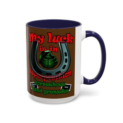 my luck - Accent Mug (brown)