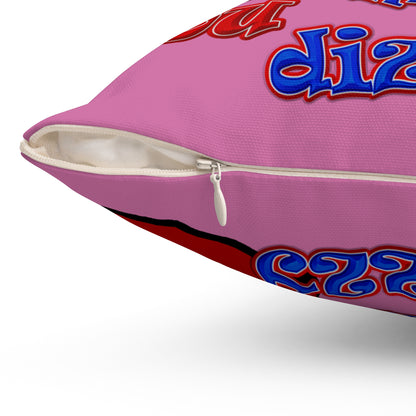 santa's shoes - Spun Polyester Square Pillow - (light pink)