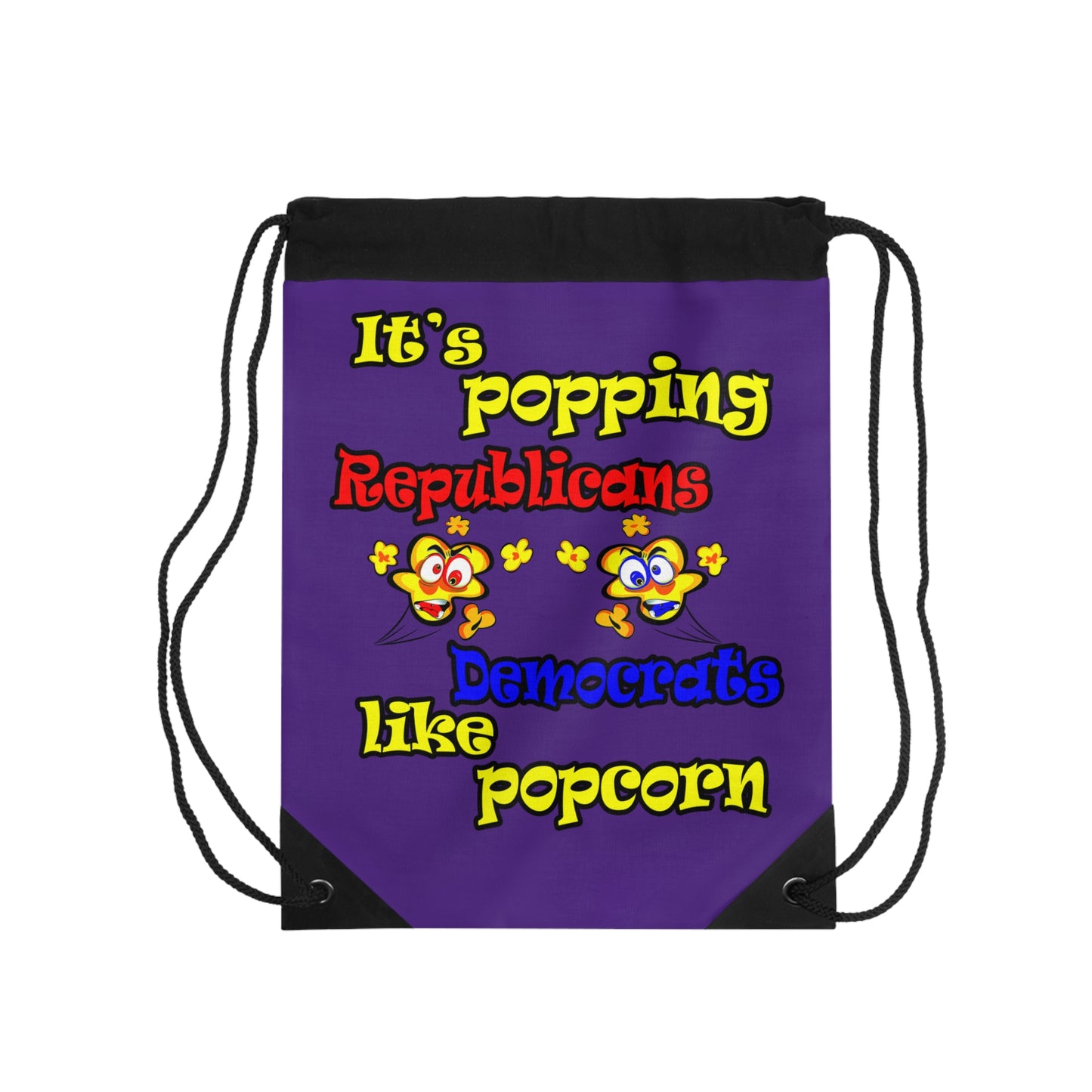 popping like popcorn - Drawstring Bag (purple)