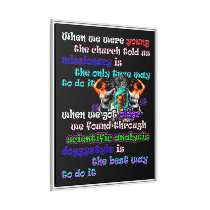 doggystyle - framed canvas art (black)