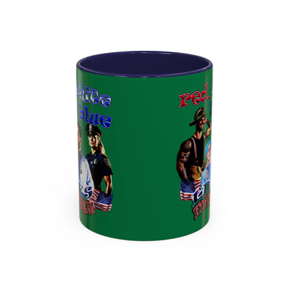 rw&b lives matter - Accent Mug (dark green)