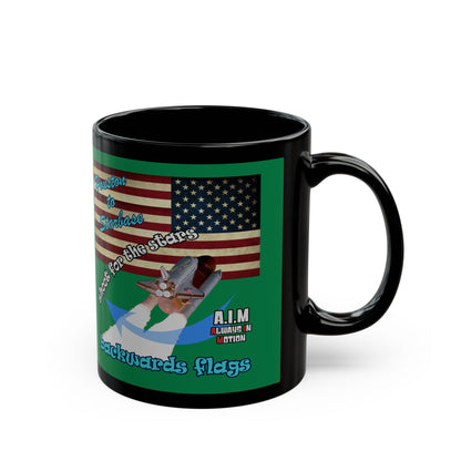 shoot for the stars - Black Mug (dark green)