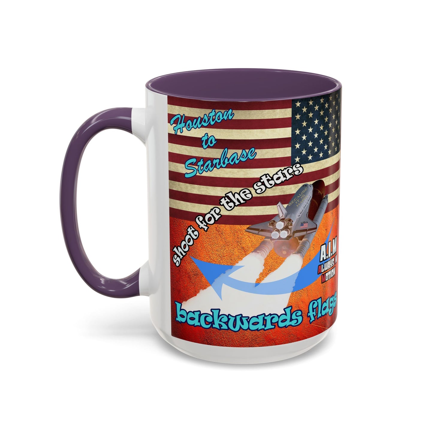 shoot for the stars - Accent Mug (burnt orange)
