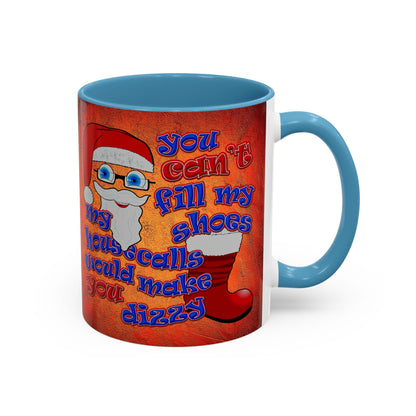 santa's shoes - Accent Mug (burnt orange)