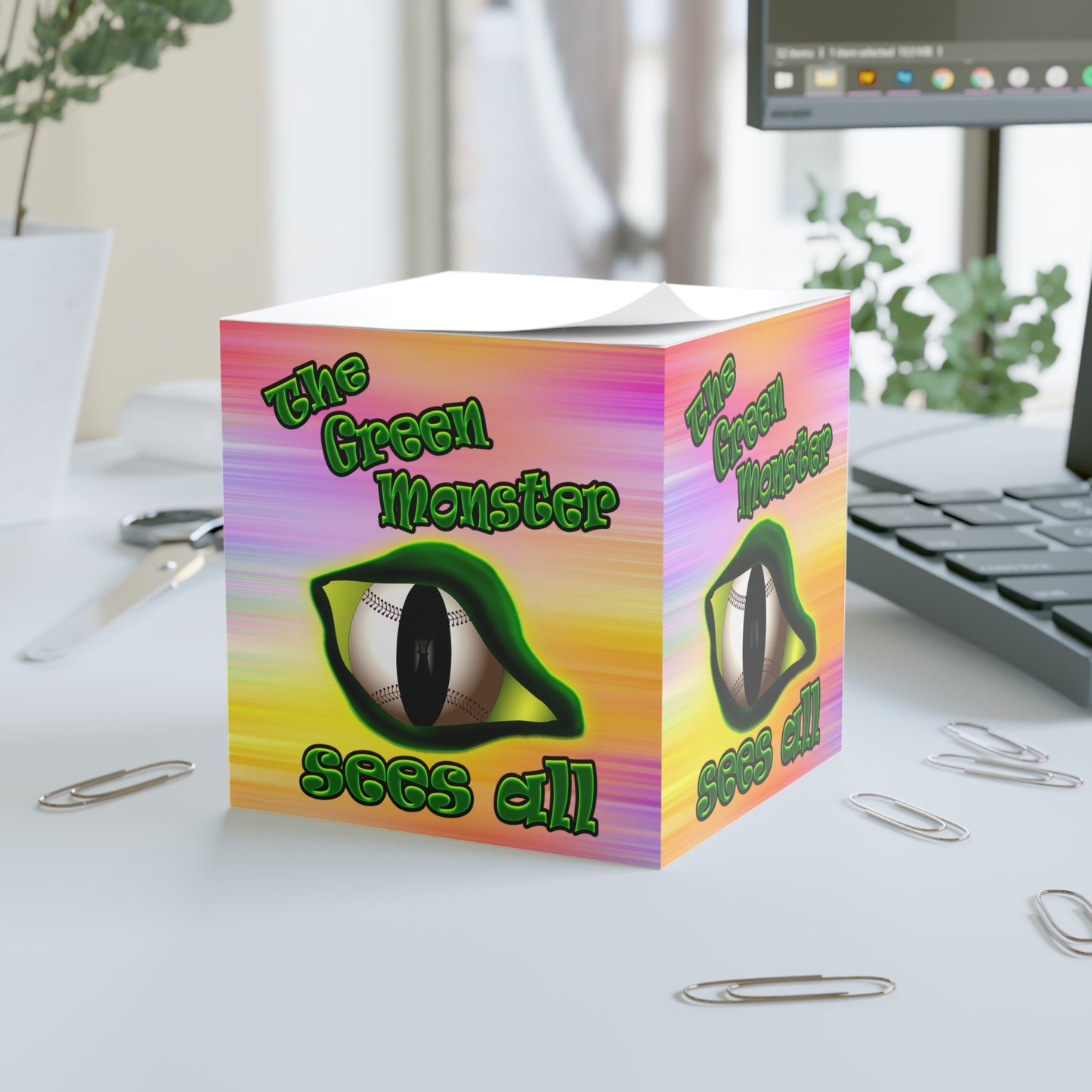 green monster - note cube (color blur)