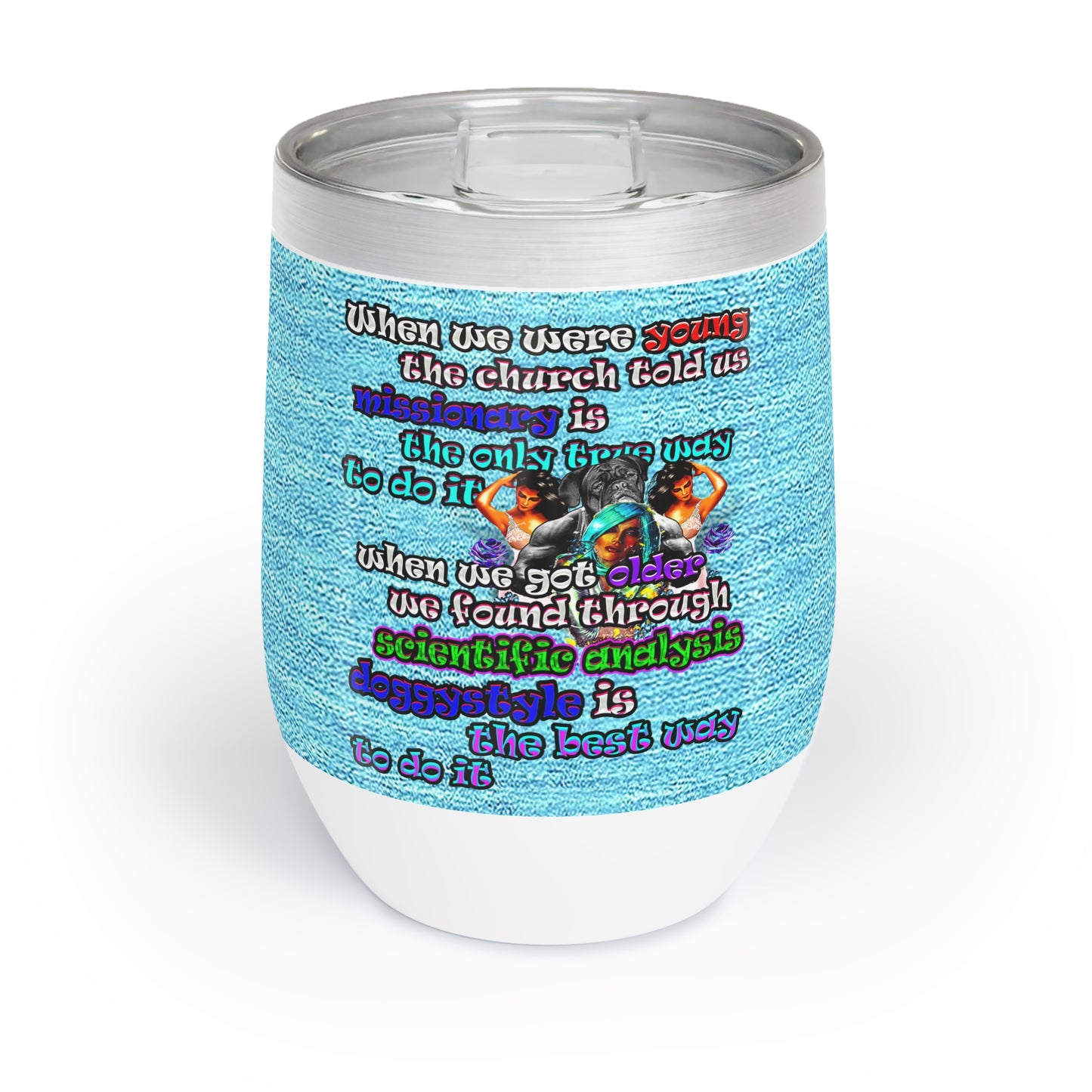 doggystyle - Chill Wine Tumbler (faded blue)