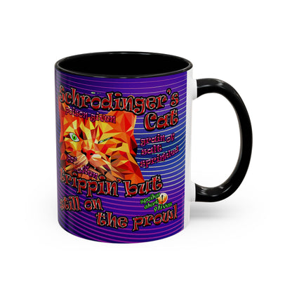 schrodinger's cat - Accent Mug (purple wave)