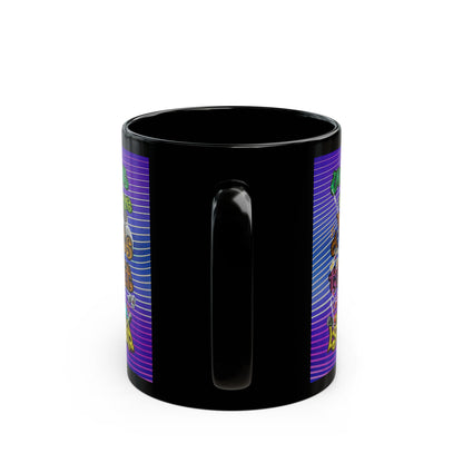the bum's shit - Black Mug (purple wave)