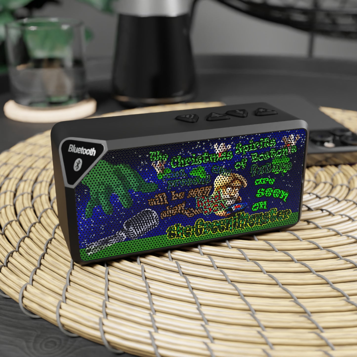 christmas spirits of boston - Jabba Bluetooth Speaker ('snoops' background)
