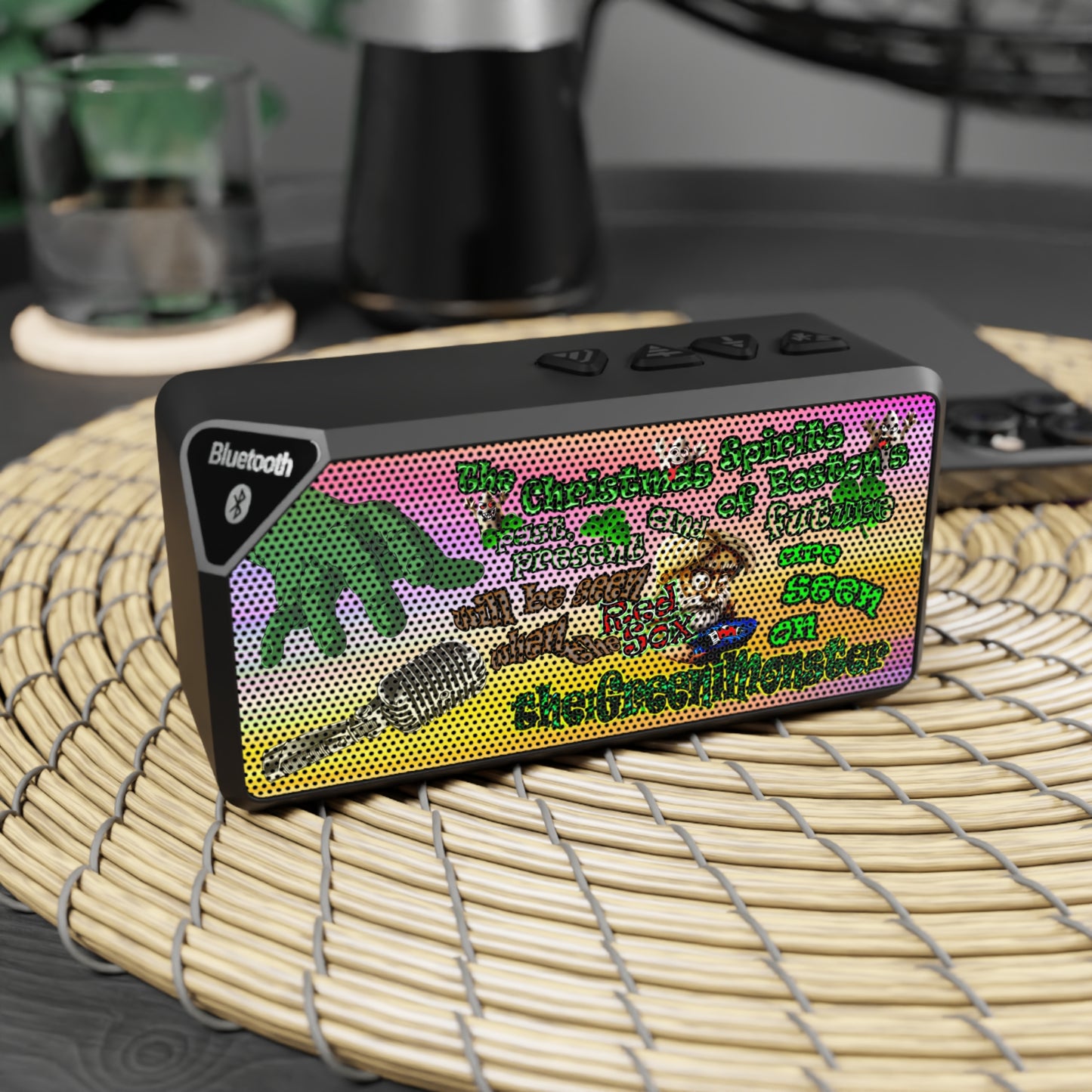 christmas spirits of boston - Jabba Bluetooth Speaker (color blur)