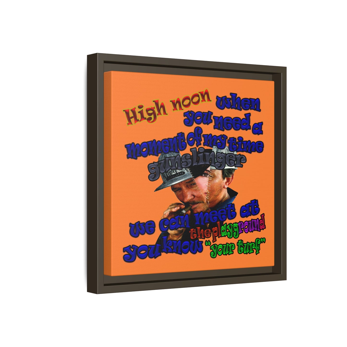 high noon - framed canvas art (crusta)