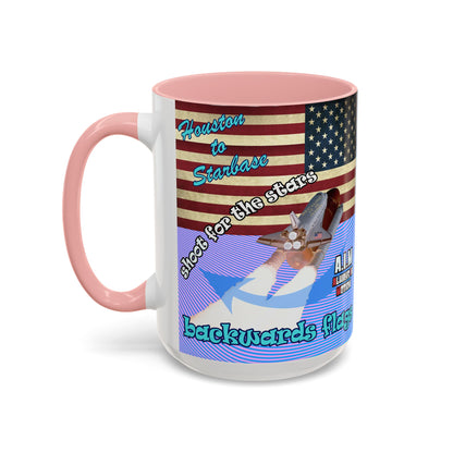 shoot for the stars - Accent Mug (light blue-purple wave)