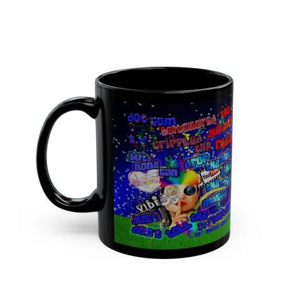 drop the beat - Black Mug ('snoops' background)