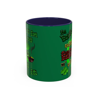 celtics logo - Accent Mug (dark green)