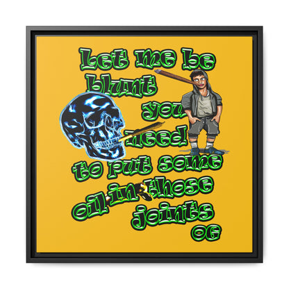 og - framed canvas art (yellow)