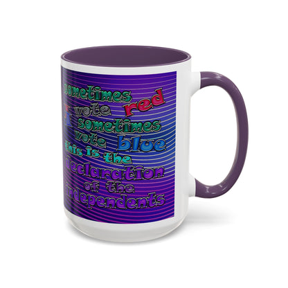 declaration of the independents - Accent Mug (purple wave)
