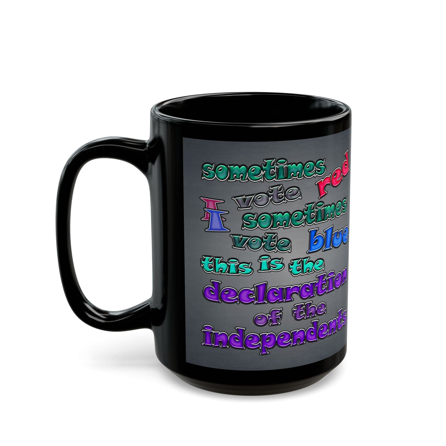 declaration of the independents - Black Mug (grey-light grey)