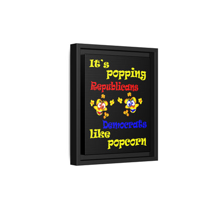 popping like popcorn - framed canvas art (black)
