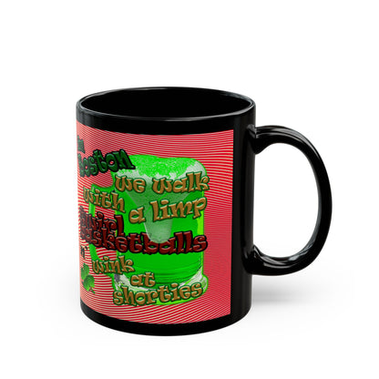 celtics logo - Black Mug (yellow-orange wave)