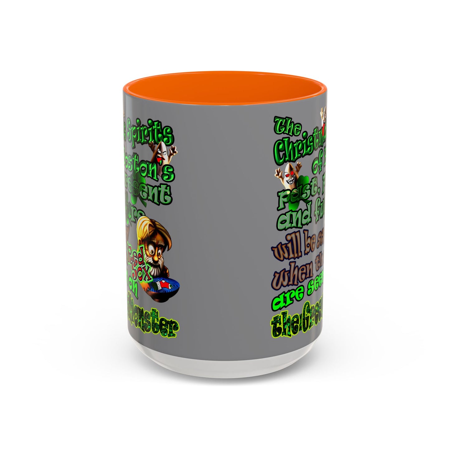 christmas spirits of boston - Accent Mug (grey)