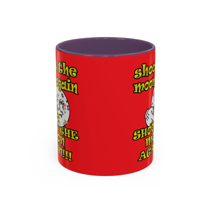 shoot the moon again - Accent Mug (red)