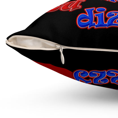 santa's shoes - Spun Polyester Square Pillow - (black)