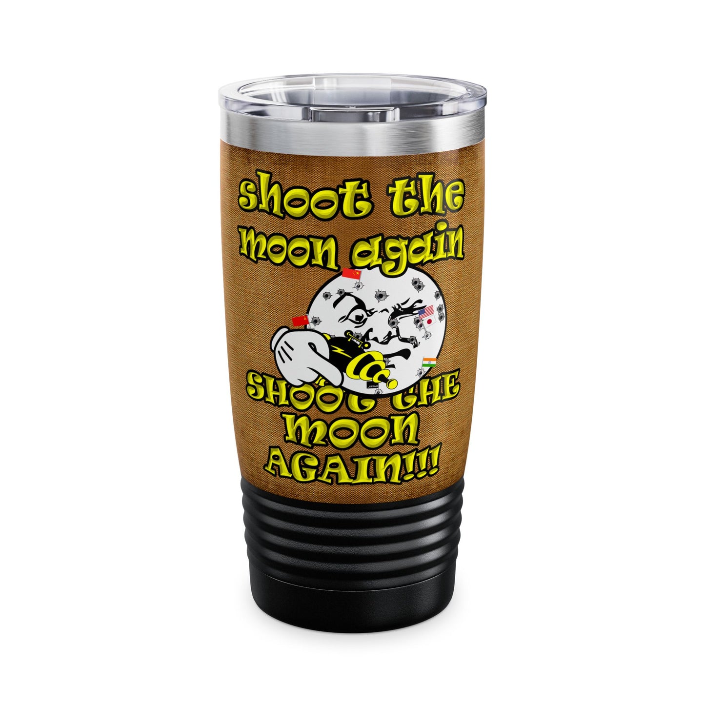 shoot the moon again - Ringneck Tumbler, 20oz (brown papyrus)