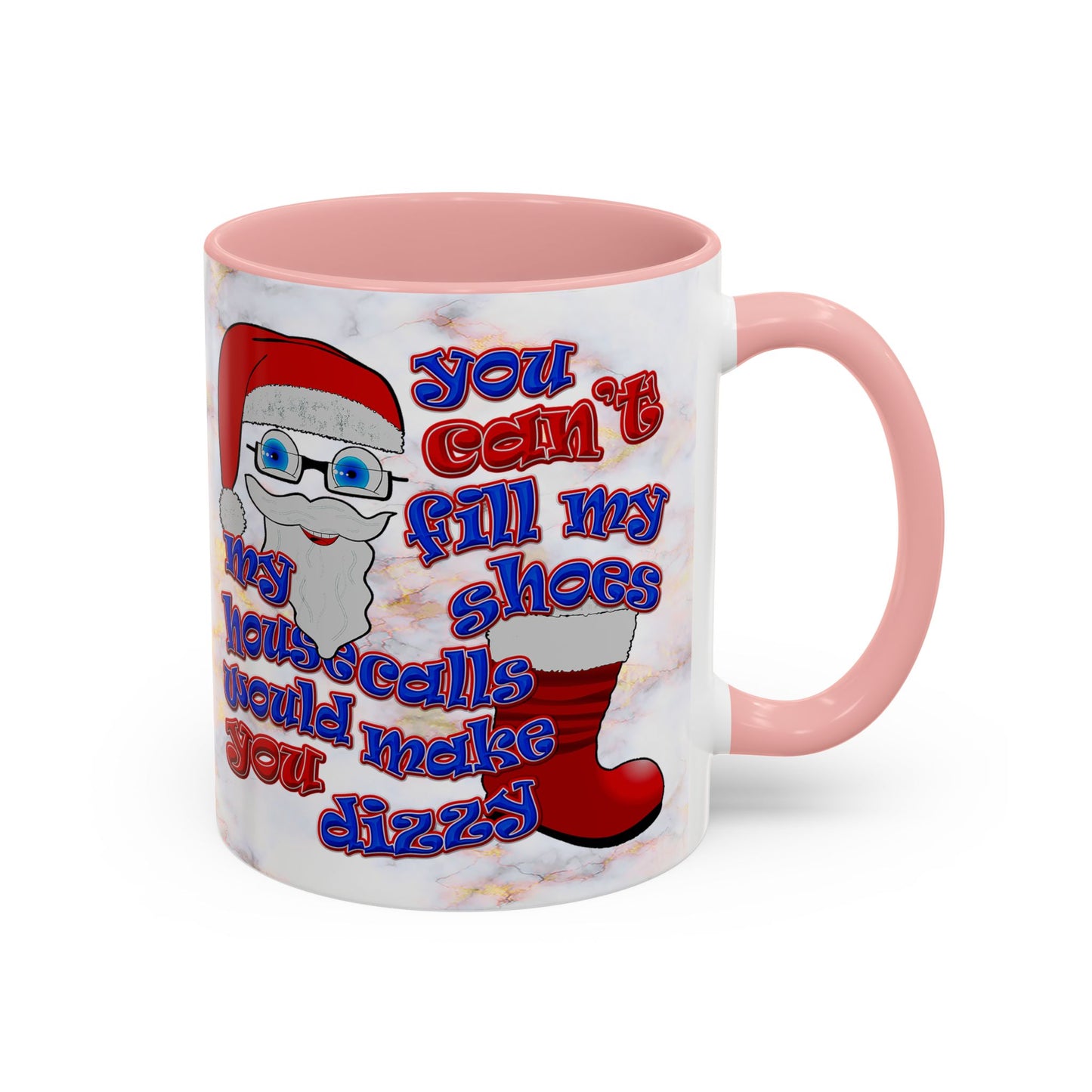 santa's shoes - Accent Mug (white marble)