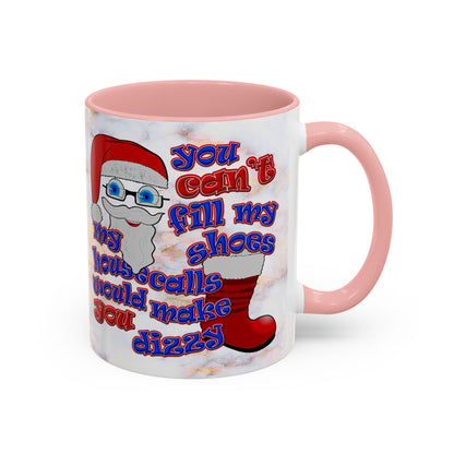 santa's shoes - Accent Mug (white marble)