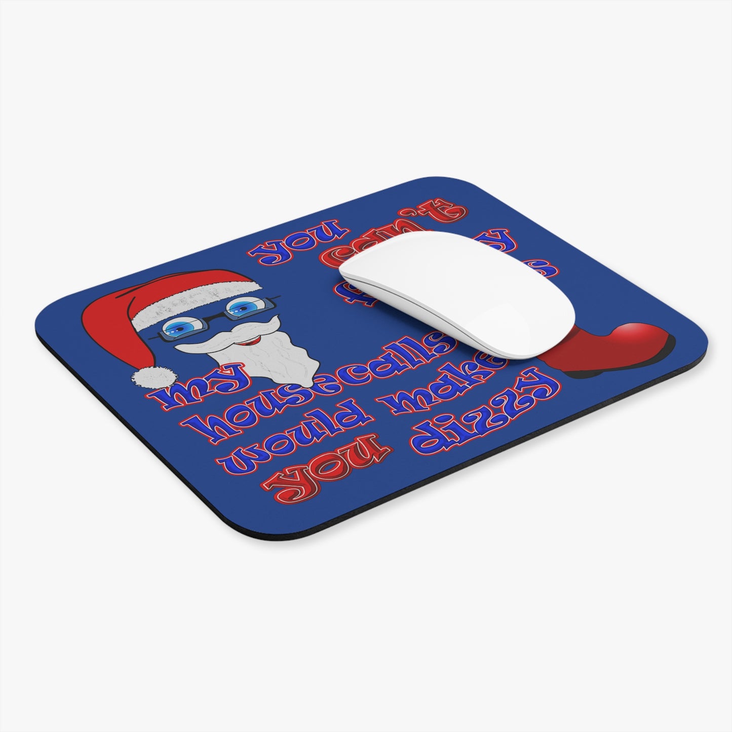 santa's shoes - Mouse Pad (Rectangle) (dark blue)