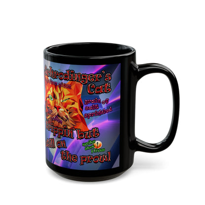 schrodinger's cat - Black Mug (grey-pink wave)