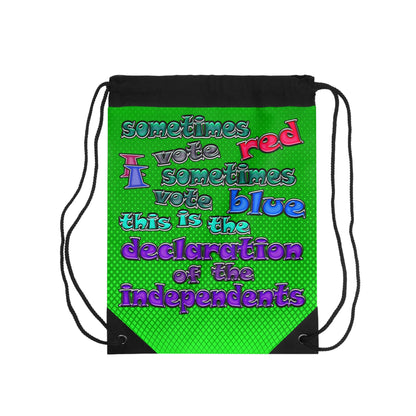 declaration of the independents - Drawstring Bag (logo green)