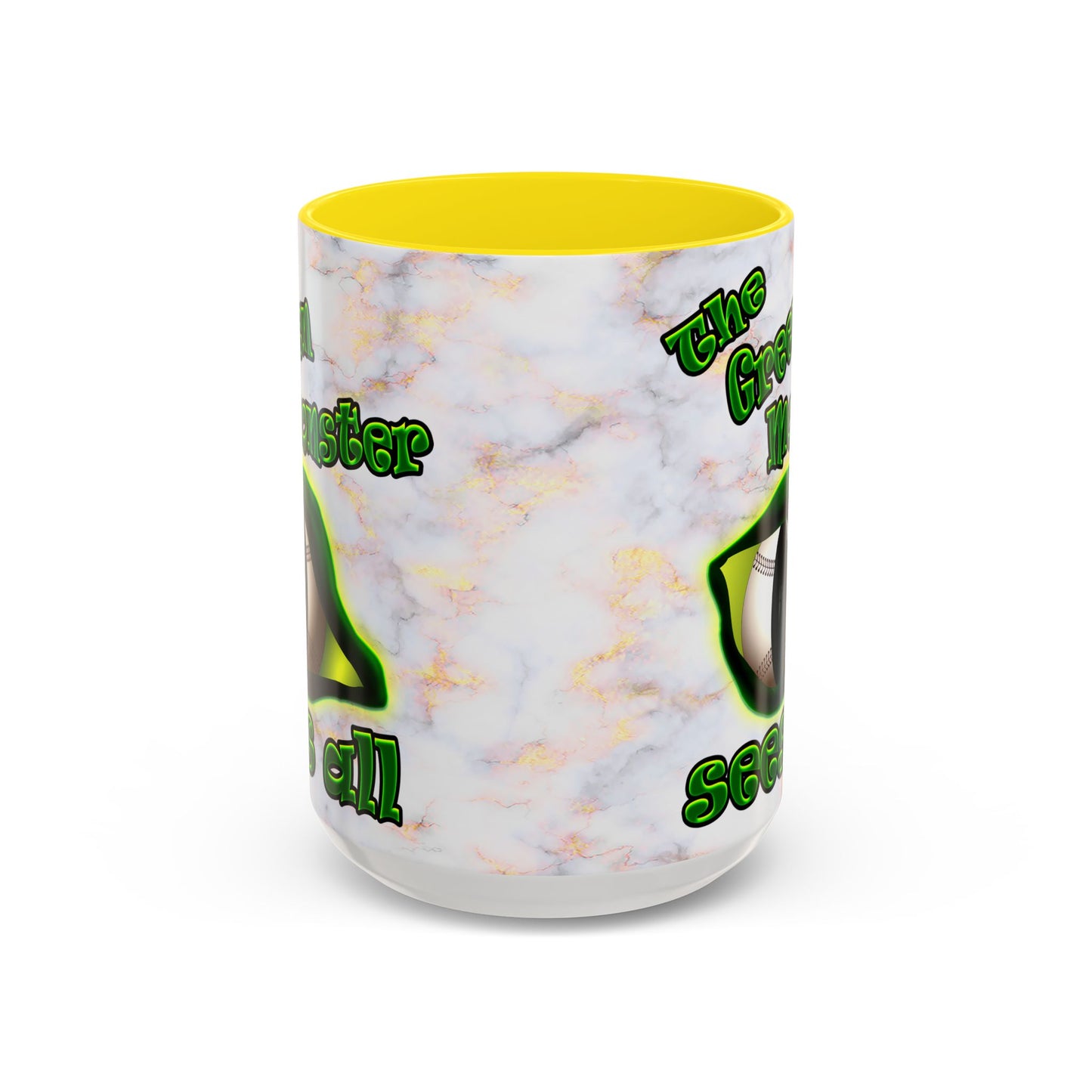 green monster - Accent Mug (white marble)