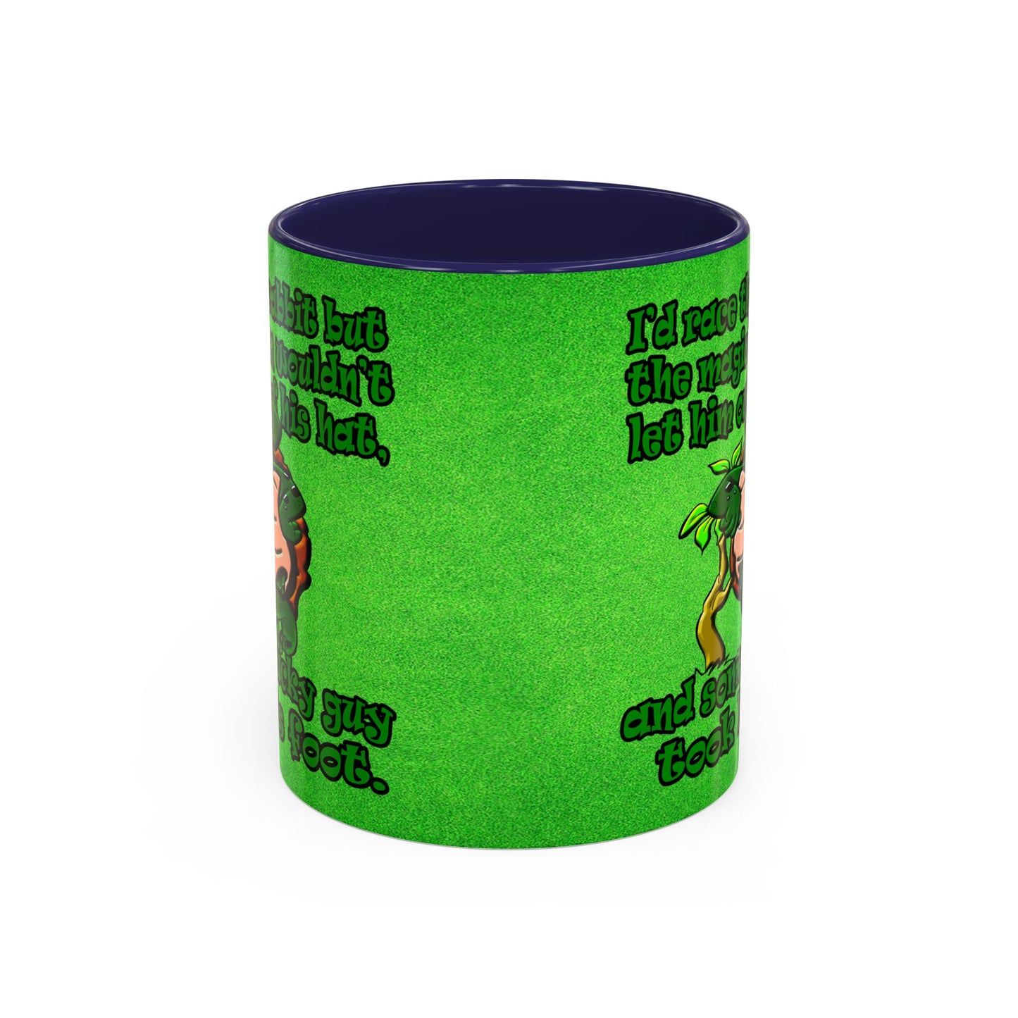 turtle race - Accent Mug (green turf)