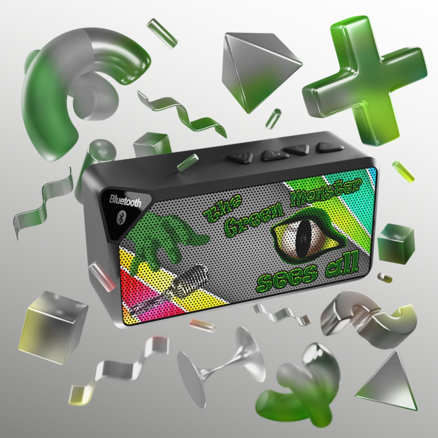green monster - Jabba Bluetooth Speaker (rainbow split)