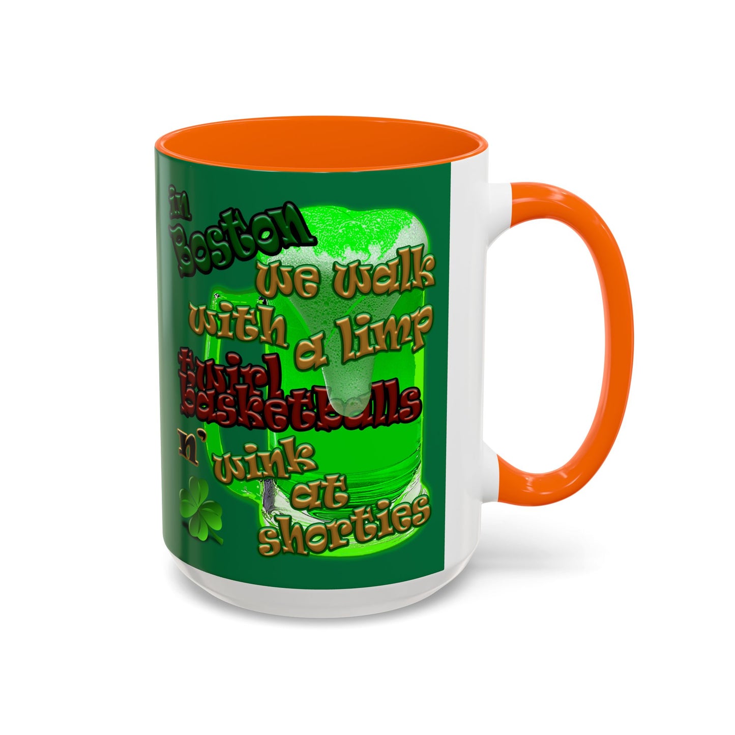 celtics logo - Accent Mug (dark green)