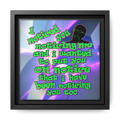 noticed you noticing - framed canvas art (grey-pink wave)