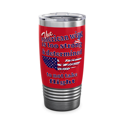 american wing - Ringneck Tumbler, 20oz (dark red)
