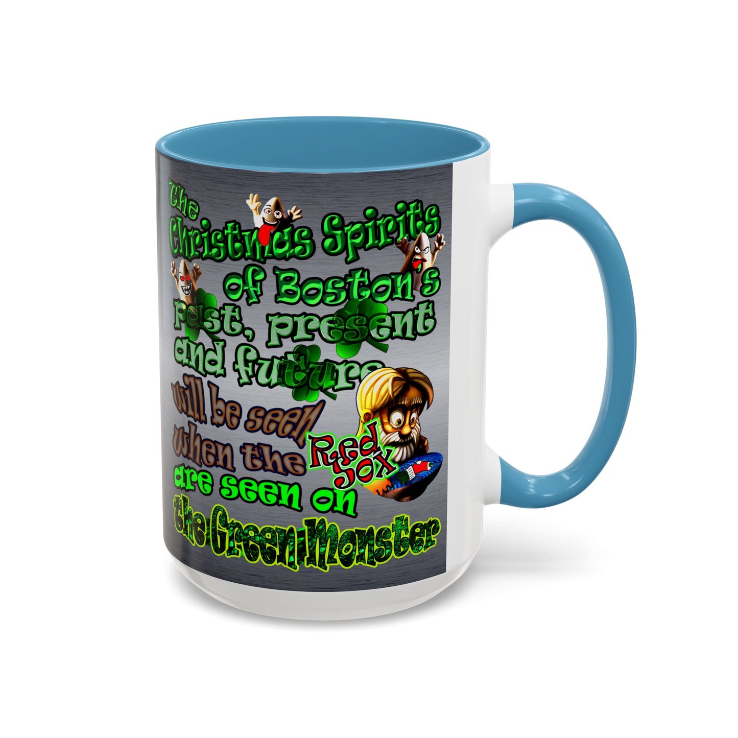 christmas spirits of boston - Accent Mug (brushed nickel)