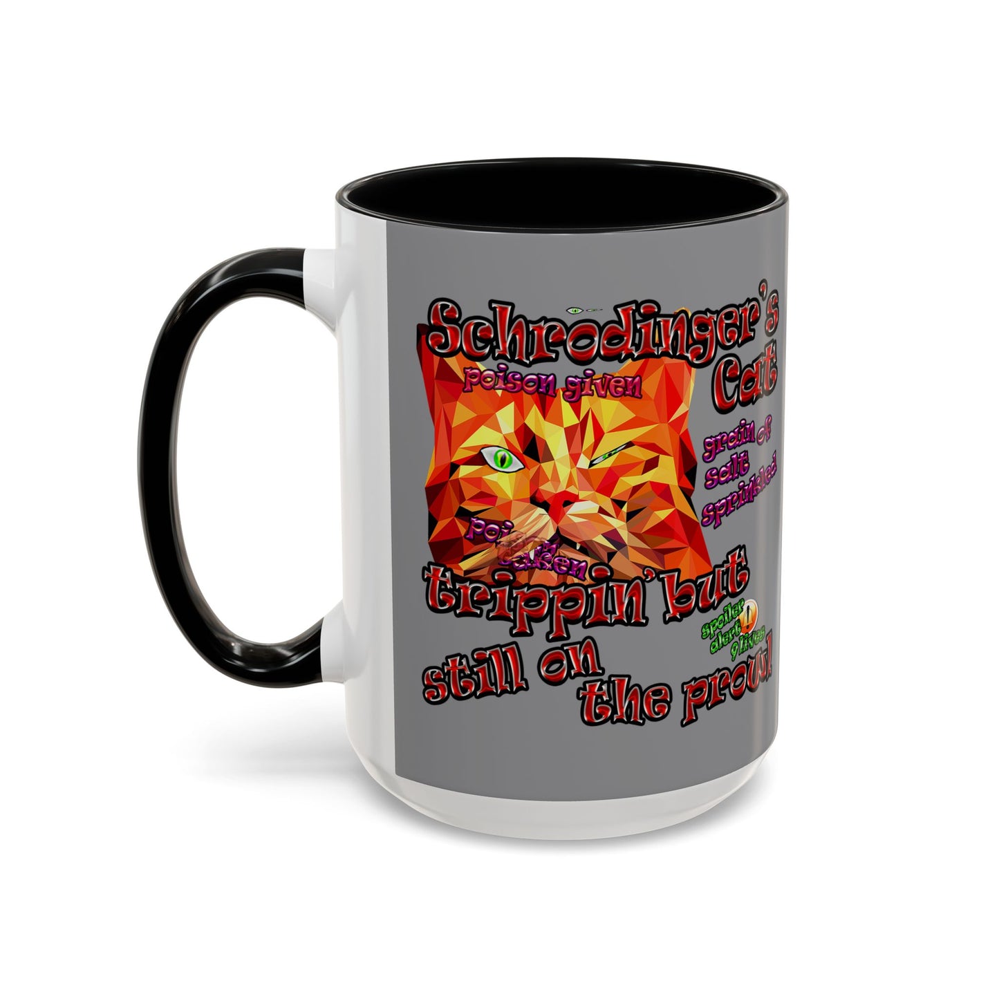 schrodinger's cat - Accent Mug (grey)